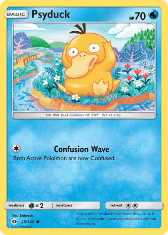 Psyduck Sun & Moon Pokemon Card