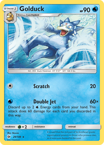 Golduck Sun & Moon Pokemon Card
