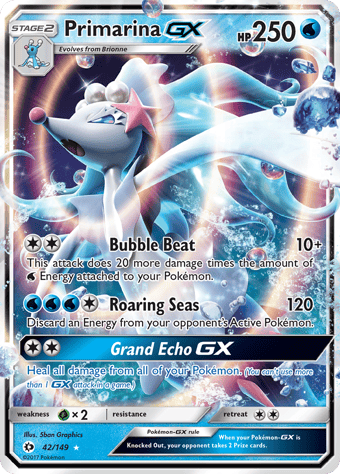 Primarina-GX Sun & Moon Pokemon Card