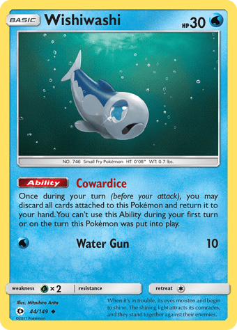 Wishiwashi Sun & Moon Pokemon Card