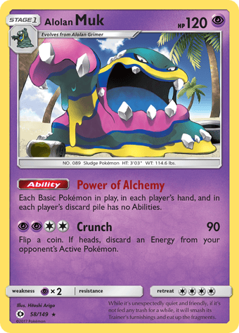 Alolan Muk Sun & Moon Pokemon Card