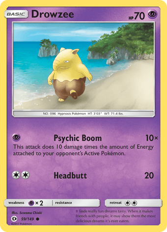 Drowzee Sun & Moon Pokemon Card