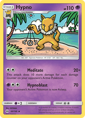 Hypno Sun & Moon Pokemon Card