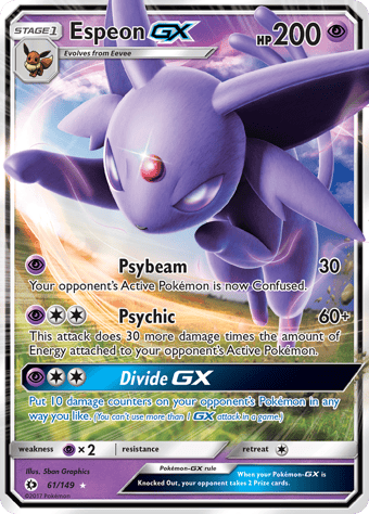 Espeon-GX Sun & Moon Pokemon Card