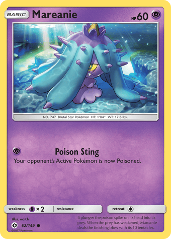 Mareanie Sun & Moon Pokemon Card
