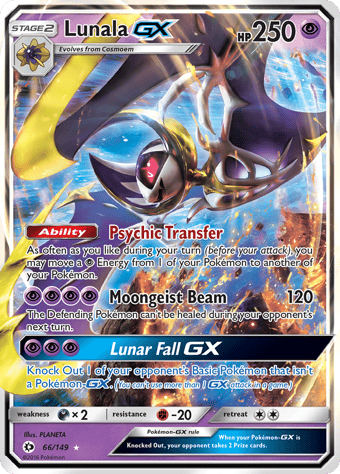 Lunala-GX Sun & Moon Pokemon Card