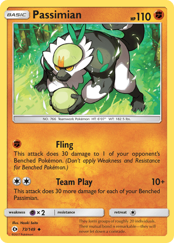 Passimian Sun & Moon Pokemon Card