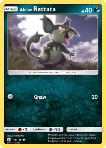 Alolan Rattata Sun & Moon Pokemon Card