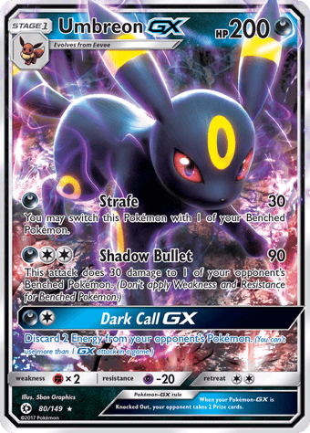 Umbreon-GX Sun & Moon Pokemon Card