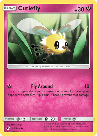 Cutiefly Sun & Moon Pokemon Card