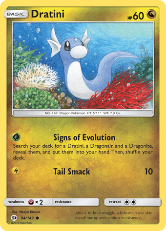Dratini Sun & Moon Pokemon Card
