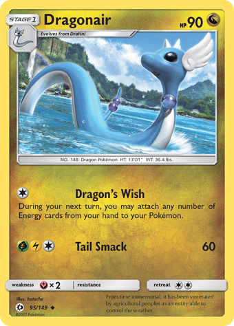 Dragonair Sun & Moon Pokemon Card