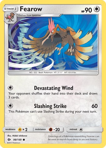 Fearow Sun & Moon Pokemon Card