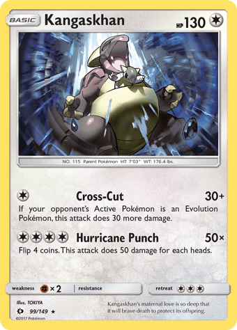 Kangaskhan Sun & Moon Pokemon Card