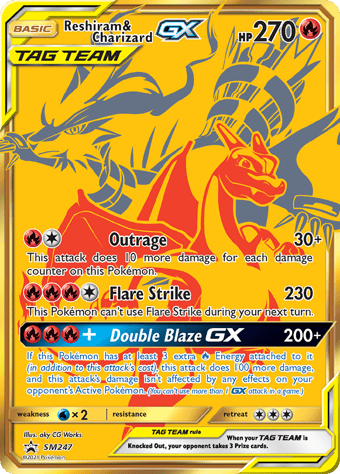 Reshiram & Charizard GX SM Black Star Promos Pokemon Card