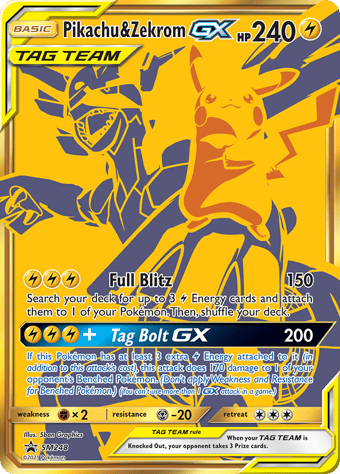 Pikachu & Zekrom GX SM Black Star Promos Pokemon Card