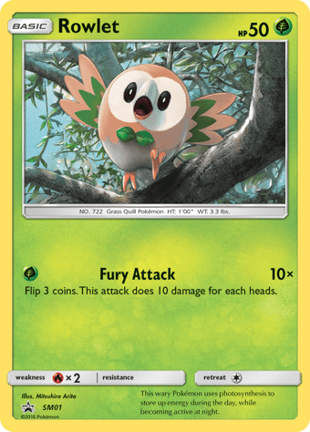 Rowlet SM Black Star Promos Pokemon Card