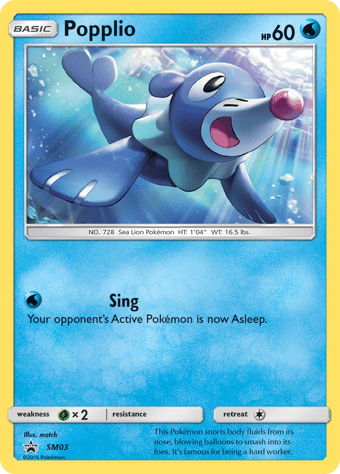 Popplio SM Black Star Promos Pokemon Card