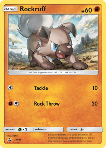 Rockruff SM Black Star Promos Pokemon Card