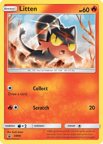 Litten SM Black Star Promos Pokemon Card