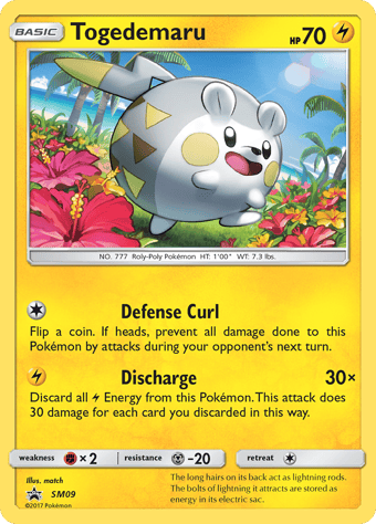 Togedemaru SM Black Star Promos Pokemon Card