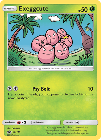 Exeggcute SM Black Star Promos Pokemon Card