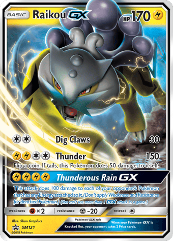Raikou-GX SM Black Star Promos Pokemon Card