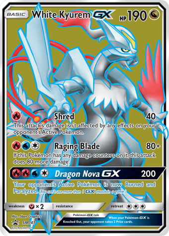 White Kyurem-GX SM Black Star Promos Pokemon Card