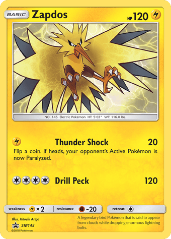 Zapdos SM Black Star Promos Pokemon Card