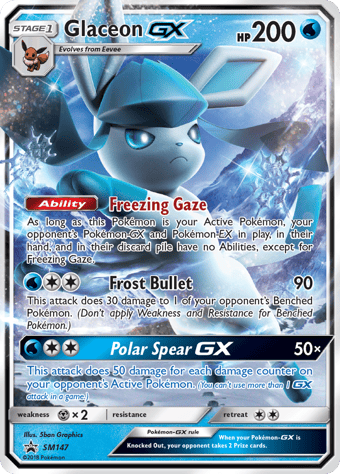 Glaceon-GX SM Black Star Promos Pokemon Card