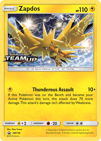 Zapdos SM Black Star Promos Pokemon Card