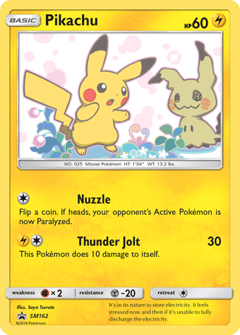 Pikachu SM Black Star Promos Pokemon Card