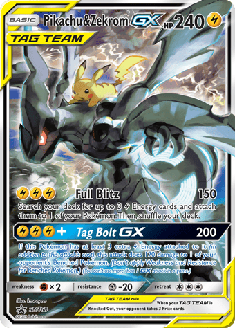 Pikachu & Zekrom GX SM Black Star Promos Pokemon Card