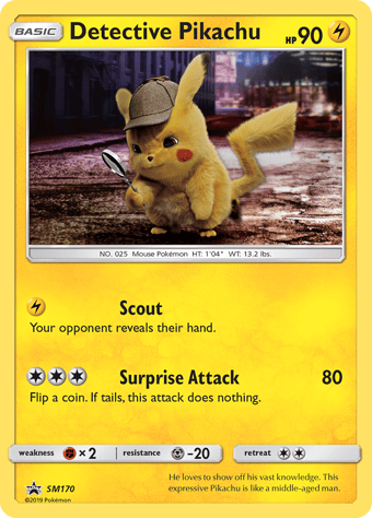 Detective Pikachu SM Black Star Promos Pokemon Card