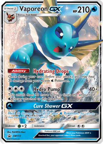 Vaporeon-GX SM Black Star Promos Pokemon Card