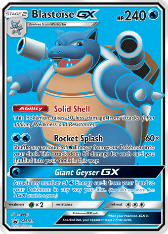 Blastoise GX SM Black Star Promos Pokemon Card