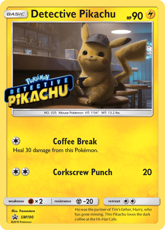 Detective Pikachu SM Black Star Promos Pokemon Card