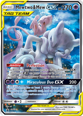 Mewtwo & Mew-GX SM Black Star Promos Pokemon Card