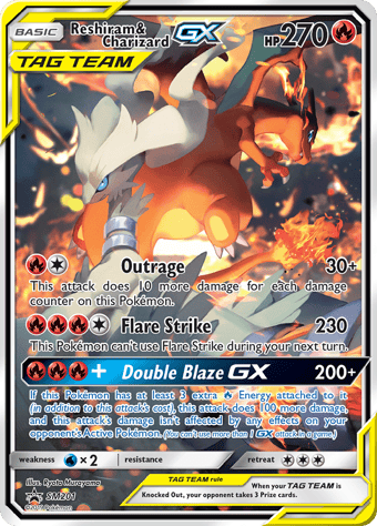 Reshiram & Charizard-GX SM Black Star Promos Pokemon Card