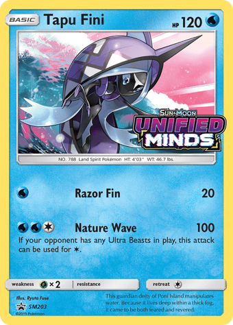 Tapu Fini SM Black Star Promos Pokemon Card