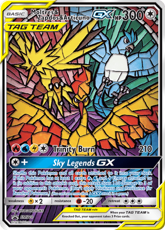 Moltres & Zapdos & Articuno-GX SM Black Star Promos Pokemon Card