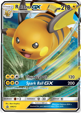 Raichu-GX SM Black Star Promos Pokemon Card