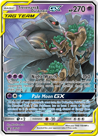 Trevenant & Dusknoir-GX SM Black Star Promos Pokemon Card