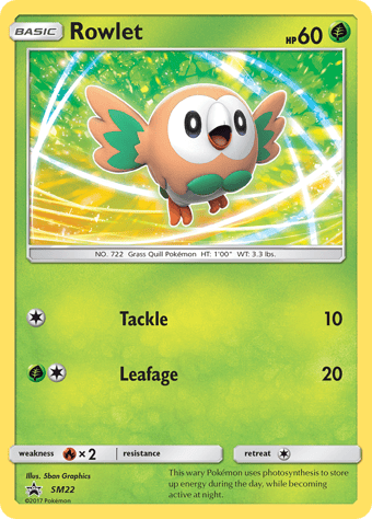 Rowlet SM Black Star Promos Pokemon Card