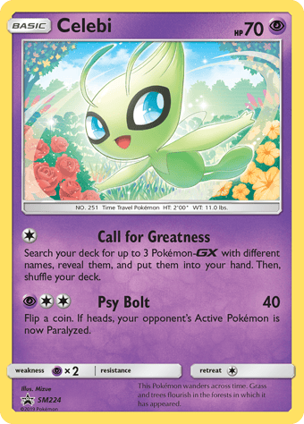 Celebi SM Black Star Promos Pokemon Card