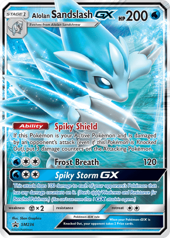 Alolan Sandslash GX SM Black Star Promos Pokemon Card