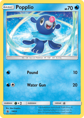 Popplio SM Black Star Promos Pokemon Card