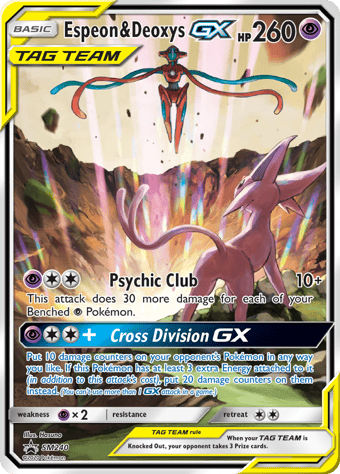 Espeon & Deoxys GX SM Black Star Promos Pokemon Card