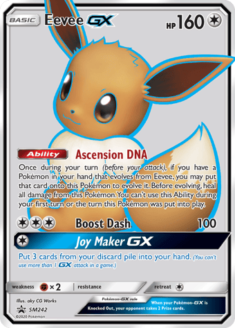 Eevee GX SM Black Star Promos Pokemon Card