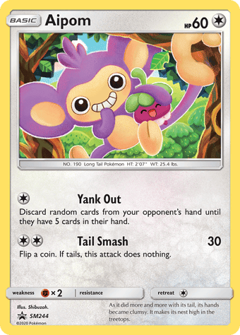 Aipom SM Black Star Promos Pokemon Card